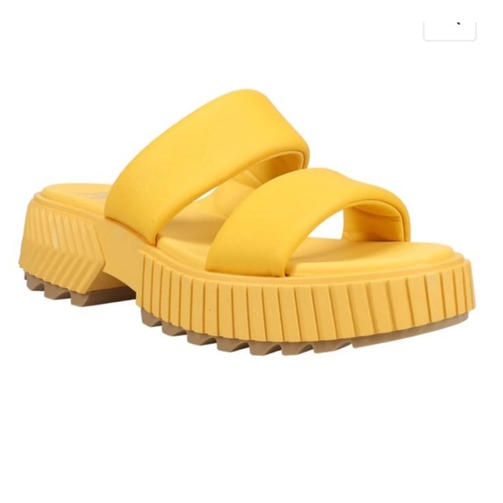 Sorel Ona Streetworks Slide Mid Yellow Sandals size 9 NWOT